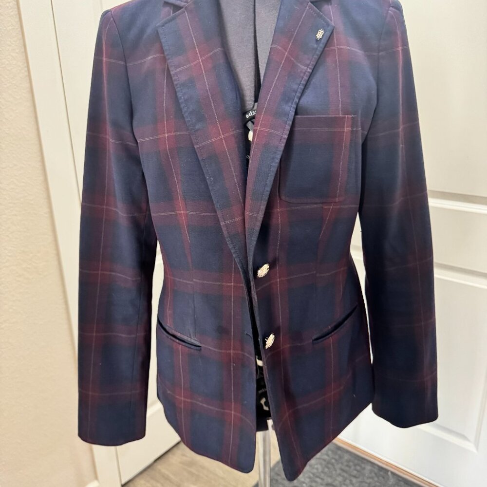 Tommy Hilfiger Women's Plaid Jacket - smoke free home size 2